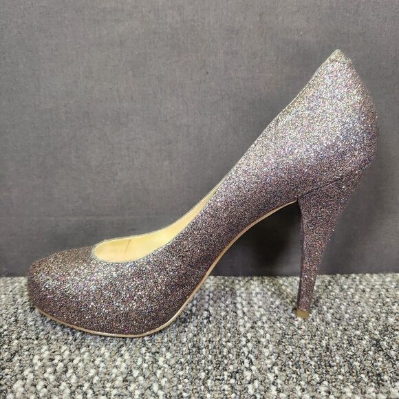 Steve Madden P-Miami Womens Size 8.5 Glitter Stiletto Heels Night Out Fancy Shoe - Picture 7 of 11